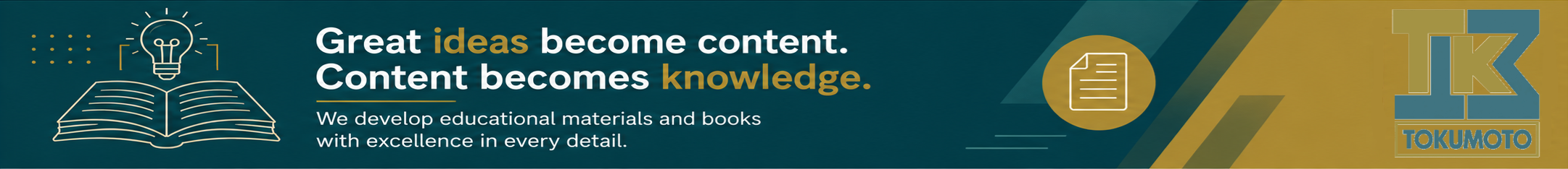 Great ideas become content. 
            Content becomes knowledge.