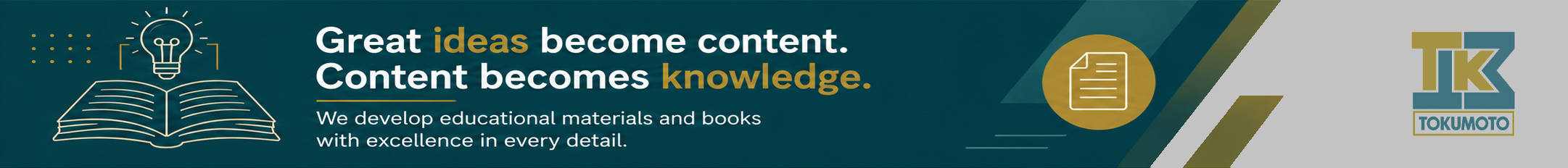 Great ideas become content. 
            Content becomes knowledge.